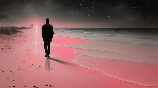 fear ar thra lonruil faoi speir realtach na hoiche suaimhnis ioslodail