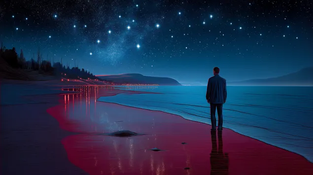 jajeongyi bic arae byeoli bicnaneun haebyeonyi namja punggyeong daunrodeu