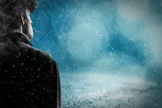 man smoking in the rain download