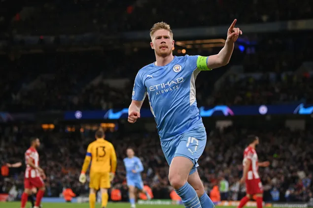 Kevin De Bruyne del Manchester City celebra el gol 2K fondo de pantalla