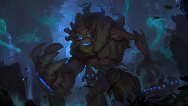 Маокаи (Легенде Рунетере) - Леагуе оф Легендс (ЛОЛ) 4K позадина