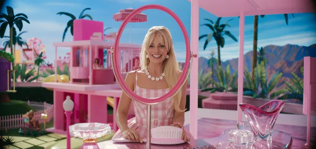 margot robbie si barbie ne barbie house shkarkim