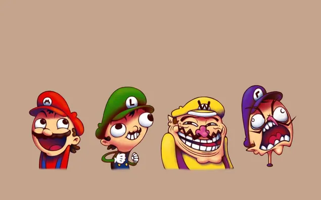 Réaction des mèmes de Mario 2K fond d'écran