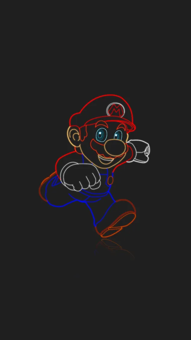 Resplandor de neón de Mario