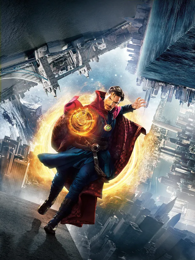 Marvel comics character doctor strange movie series superhero cape image 4K wallpaper