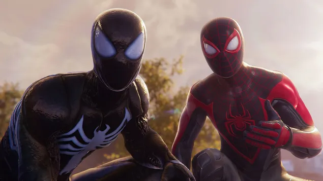 Marvel's Spider-Man 2 Miles Morales ve Örümcek Adam 4K duvar kağıdı