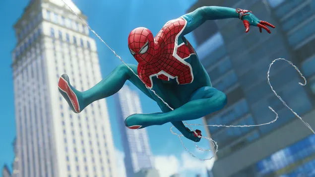 Páipéar balla Marvel's Spider-Man: An cluiche Heist - Spiderman i mbun aicsin4K
