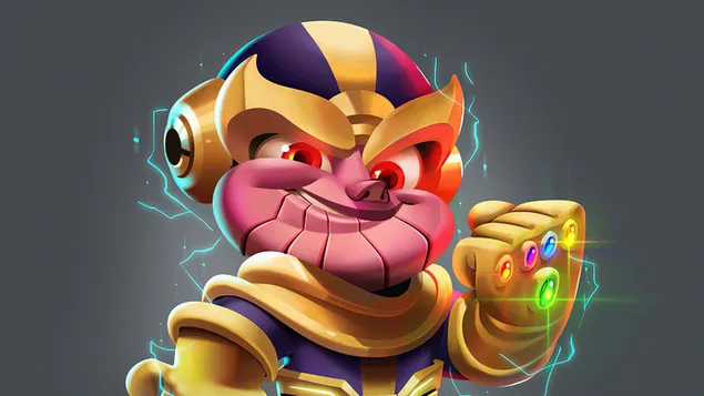 Marvel Superzlobnež - Thanos z Infinity Gaunlet 2K ozadje