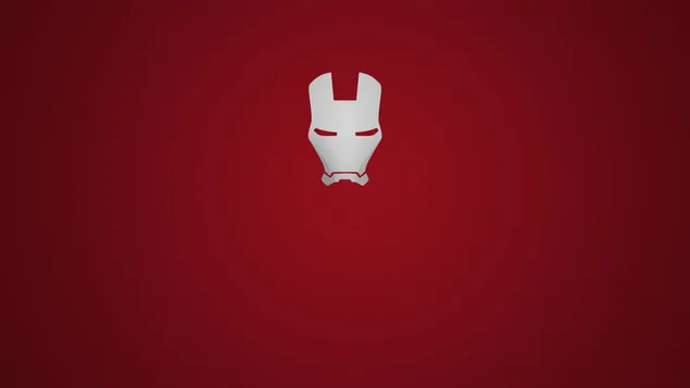 Máscara de Iron Man en rojo y blanco