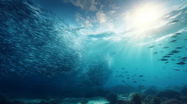 Guang Mang Si She De Hai Mian Xia Ju Ji Zhu Da Liang Yu Qun Xia Zai