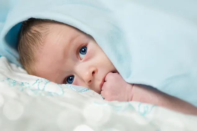 Mắt xanh em bé dễ thương tải xuống