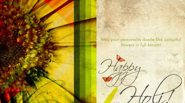 Må din personlighet blända som färgglada blommor i full blom [Happy Holi] 2K bakgrund