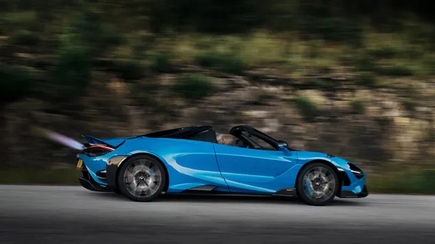 McLaren 765LT Spider 2022 sidovy 4K bakgrund
