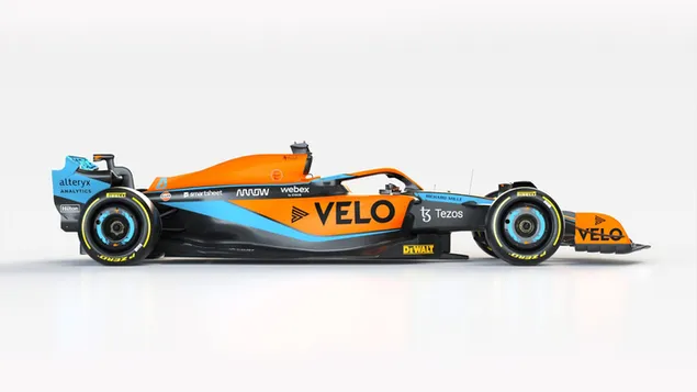 McLaren mcl36 fórmula 1 2022 coche nuevo vista lateral fondo blanco