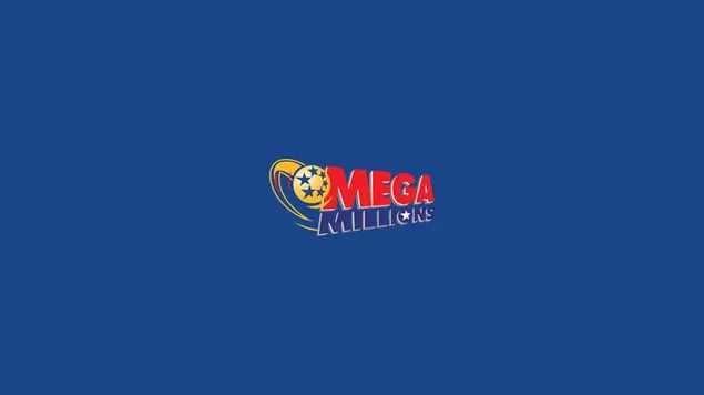 Hình nền Mega Millions logo nền màu xanh tối giản 4K
