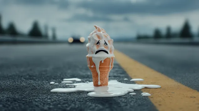 Dao Lu Ri Rong Hua De Bing Qi Lin Tian Tong He Bei Shang De Lian Xia Zai