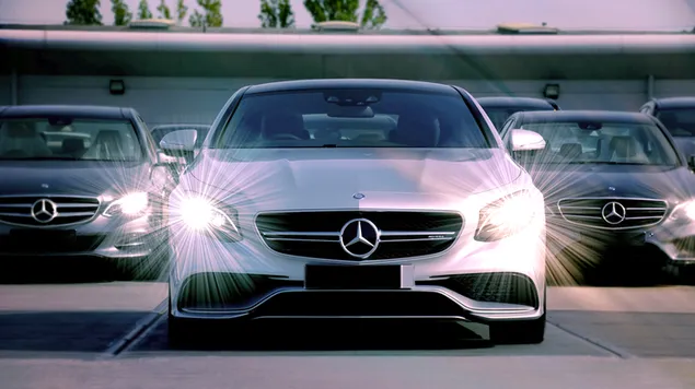 Mercedes benz white car download
