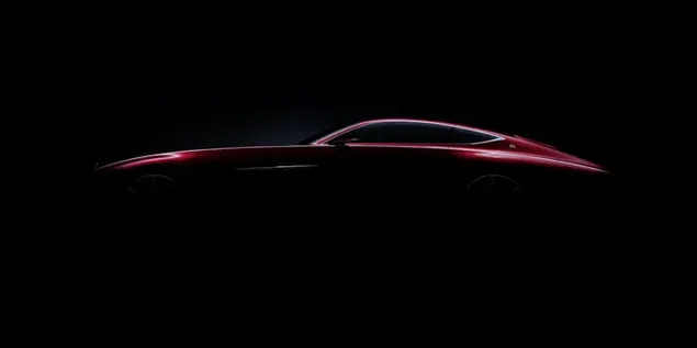 Mercedes Maybach in red color on black background download
