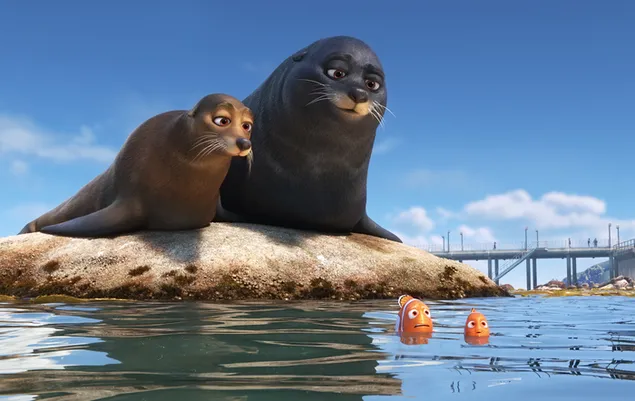merli i nemo buscant la dory baixada