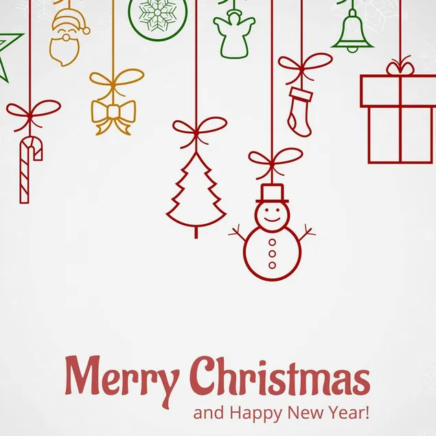 Merry christmas and happy new year gift 2K wallpaper