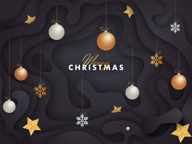 Resumen de feliz navidad estrellada 6K fondo de pantalla