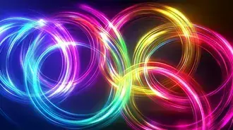 Padrões e cores de luzes neon hipnotizantes 8K papel de parede
