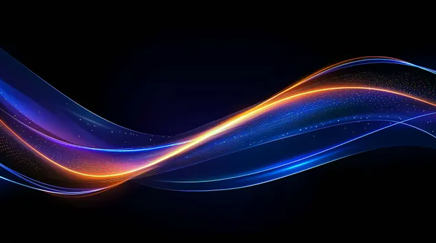 Hipnotyzujący ruch fal neonowych z promiennymi przejściami gradientowymi i błyszczącymi szczegółami 8K tapeta