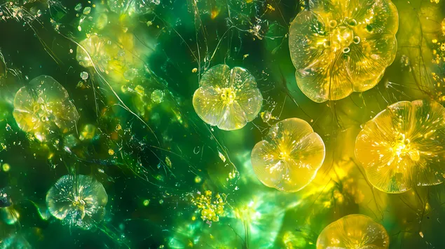 radharc mhicreascopach ar fhiteaplancton le gloine beoga glas agus bui ioslodail