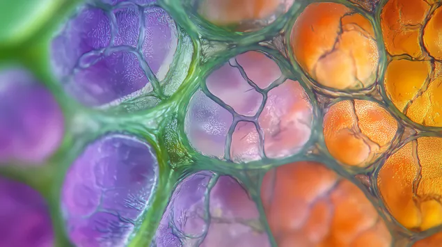 mikroskopowy widok zywych komorek roslinnych w tkankach ksylemu i lyka pobierz