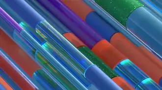 Tapeta Microsoft 365 barevné kruhové tvary pruhů 4K