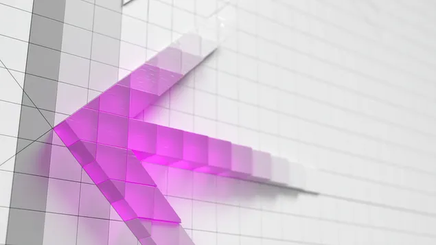 Microsoft 365 紫白の抽象的な矢印の形 4K 壁紙
