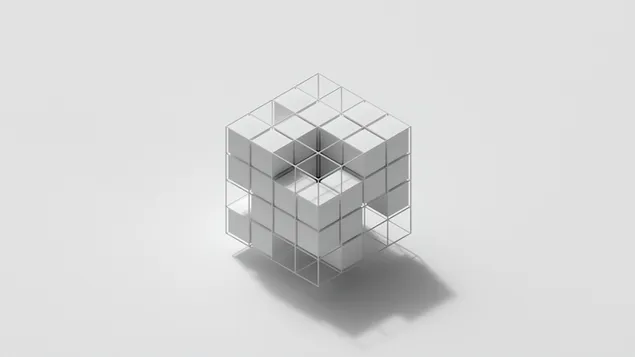 Microsoft 365 square cube abstract shape 4K wallpaper