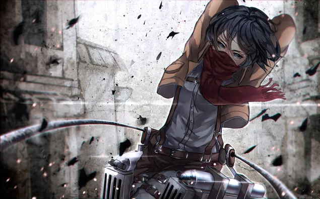 Attack On Titan - Mikasa Ackerman Tired HD wallpaper download