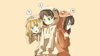 mikasa armin eren HD sfondo