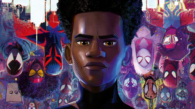 Miles Morales from Spider-Man: Across the Spider-Verse 2023 movie 4K wallpaper