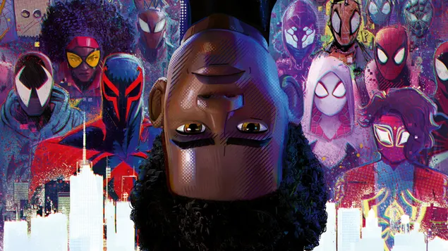 Miles Morales from Spider-Man: Across the Spider-Verse movie poster 4K wallpaper