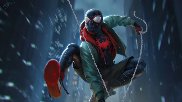 Miles Morales Spider-Man Marvel Superhero 4K wallpaper