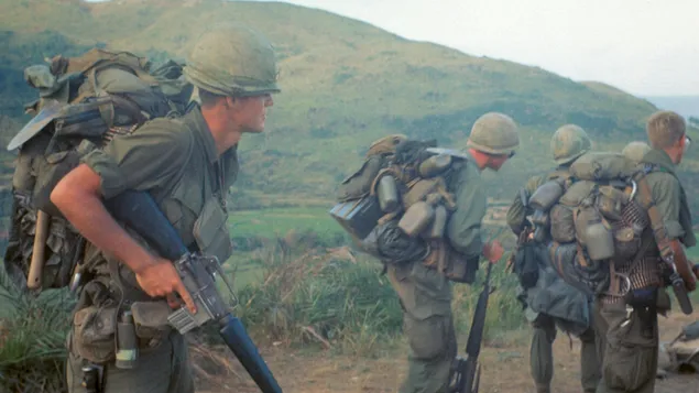 Militaire gevechten oorlog in Vietnam