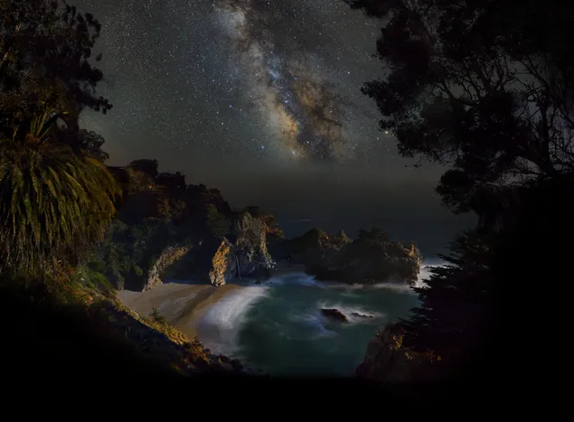 Milchstraße über Big Sur, Kalifornien