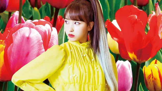 트와이스(K-Pop Band) 'Fancy You' 뮤직비디오 촬영 중인 미나 4K 배경화면