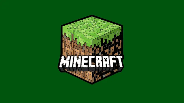 Minecraft game afbeelding groene achtergrond gras en bodem afbeelding download