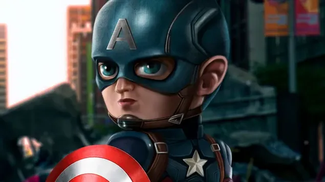 Mini Captain America in animatie