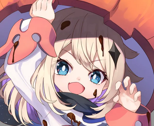 迷你瘋狂女孩Piamon | 原神衝擊 2K 壁紙