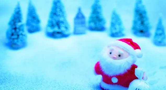 Mini fehér Mikulás baba HD háttérkép