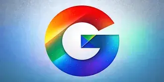 흰색 그라데이션 배경에 미니멀한 미적 구글 로고 4K 배경화면
