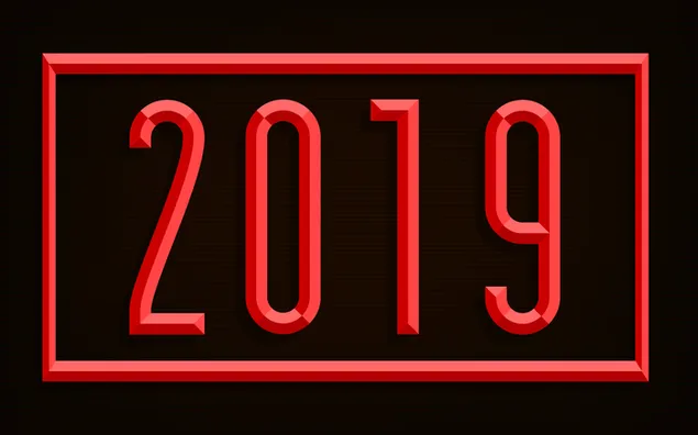 Minimal design of year 2019 