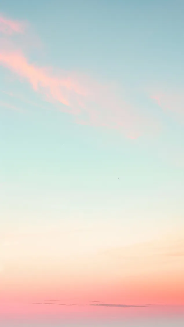 Kecerunan Pastel Minimum dengan Awan Idaman 2K kertas dinding