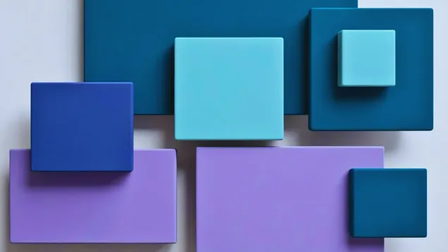 ミニマリスト 3D 正方形デスクトップ背景 4K 壁紙