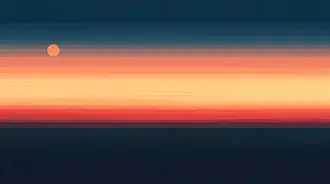 Tapeta Minimalistický abstraktní přechod slunce nad zvlněnými kopci 8K