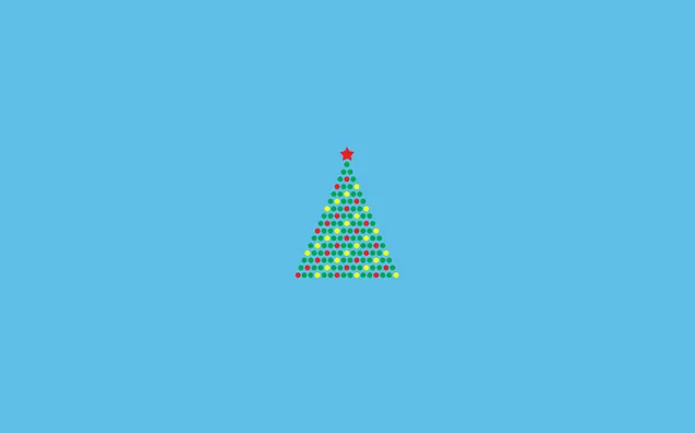 Minimalist christmas tree - digital art 2K wallpaper